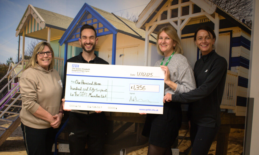 Alive West Norfolk raise more than £1,300 for cancer care at The QEH
