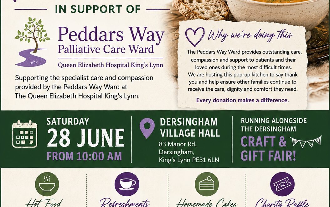 A flyer outlining the details of the event with two chefs baking cakes